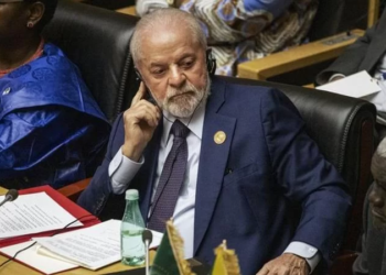 Lula fez um discurso durante reunião da União Africana, na Etiópia | Foto: Michele Spatari / AFP