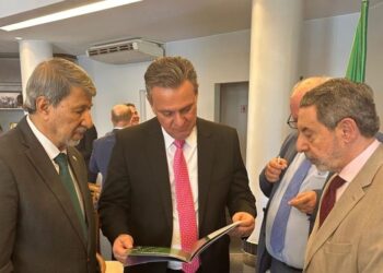 Osmar Chohfi (dir.) entregou ao ministro Fávaro (centro) estudo com cenário e potencial da relação árabe-brasileira