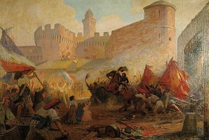 A tomada da Bastilha retratada por Henri Paul Perrault. O ponto de partida da Revolução Francesa foi considerado violento demais para se tornar a data nacional da França