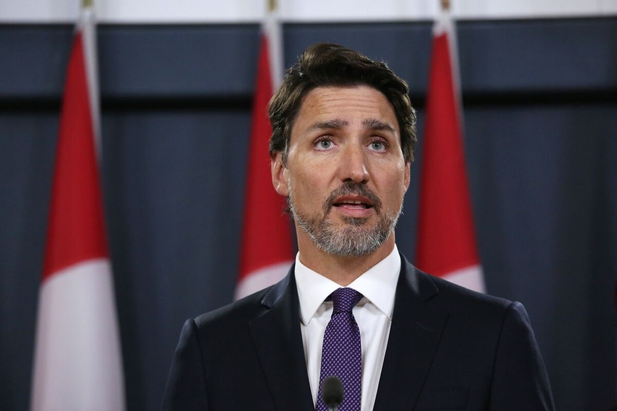 Canadian Prime Minister Justin Trudeau speaks during a news conference on January 9, 2020 in Ottawa, Canada. - Prime Minister Justin Trudeau said Thursday that Canada had intelligence from multiple sources indicating that a Ukrainian airliner which crashed outside Tehran was mistakenly shot down by Iran. (Photo by Dave Chan / AFP)