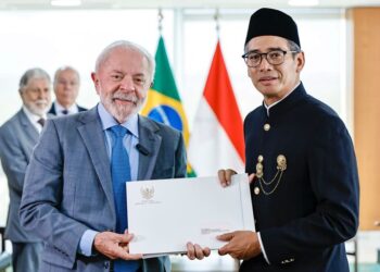Presidente Lula durante apresentação de cartas credenciais do Embaixador da República da Indonésia, Andhika Chrisnayudhanto, no Palácio do Planalto. Fotos: Ricardo Stuckert / PR