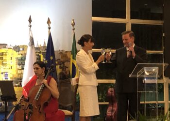 Embaixadora Maria Luisa de Moraes e o embaixador John Aquilina