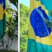 Divulgação/Itamaraty
Bandeira brasileira foi hasteada na embaixada argentina em Caracas após acordo entre países