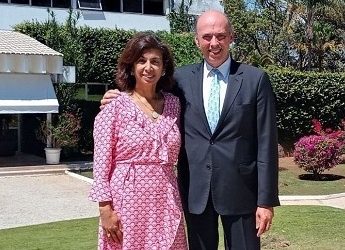 O emnbaixador Peter Claes e sua esposa Alexandra