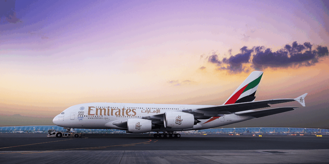 Avião da Emirates em Dubai: mas voos na rota para o Brasil