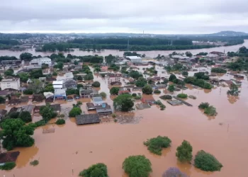 Lajeado, no Vale do Taquari, é uma das cidades atingidas pelas enchentes
Reprodução/Facebook/JC