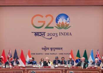 O G20 é formado pelas 19 maiores economias do mundo, representadas pelos ministros de finanças e chefes dos bancos centrais, mais a União Europeia, representada pelo Banco Central Europeu e pela presidência rotativa do Conselho Europeu | Foto: Divulgação/G20 na Índia