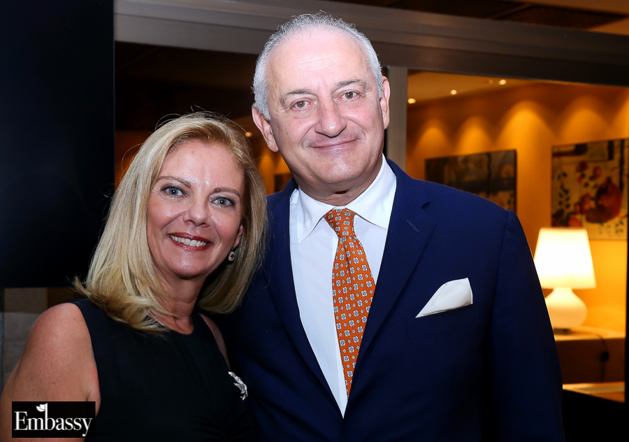 O embaixador da Itália e sua esposa