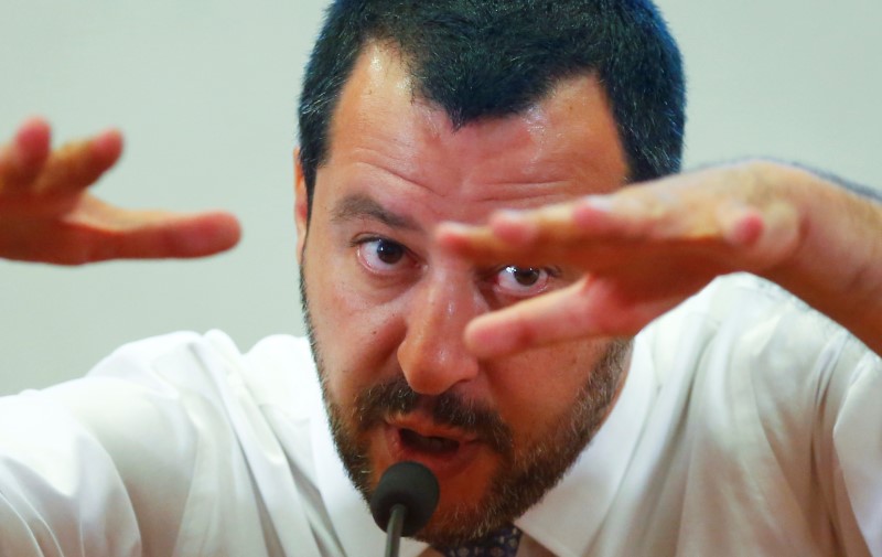 Ministro italiano Salvini concede entrevista em Roma
(REUTERS/Tony Gentile)