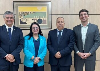 Representantes do Brasil e da Argélia em encontro na sede do MEC, em Brasília. Foto: Divulgação/MEC