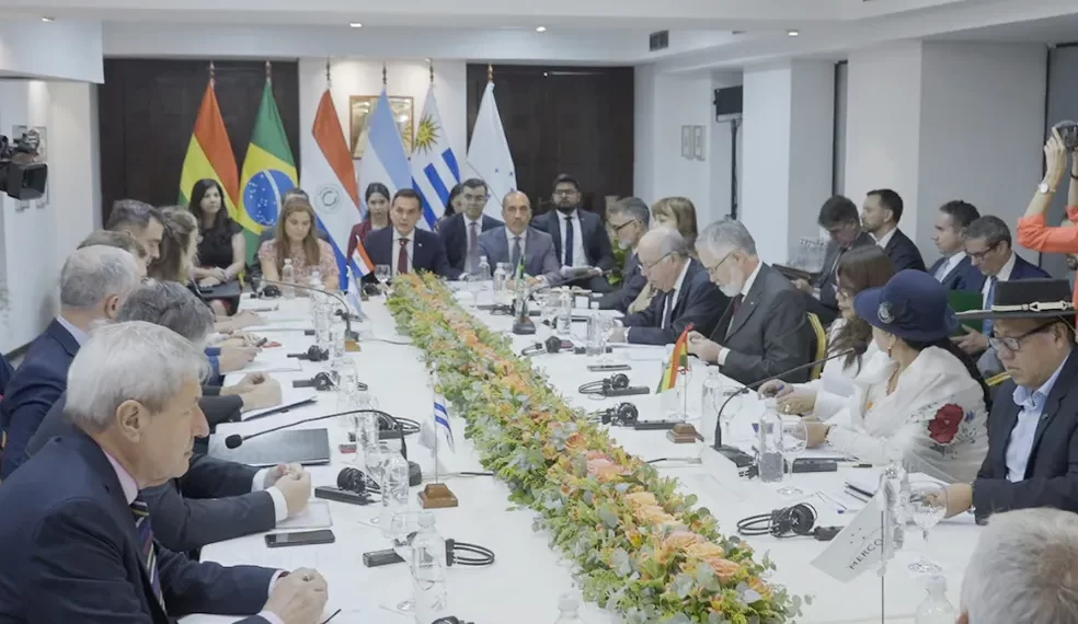 Reunião de ministros das Relações Exteriores de países do Mercosul — Foto: Mercosul/X/Reprodução