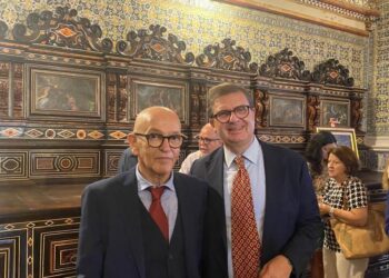 Embaixador Francesco Azzarello e o restaurador italiano Gianmario Finadri