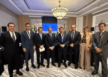 William Adib Dib Junior (à esq.) e Mohamad Mourad (à dir.) integraram a missão dos governadores