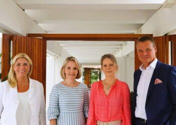 Karin Wallenstein, embaixadora da Suécia no Brasil, Johanna Karanko, embaixadora da Finlândia, Eva Pedersen, embaixadora da Dinamarca, e Odd Magne Ruud, embaixador da Noruega - Divulgação/Embaixada da Dinamarca no Brasil