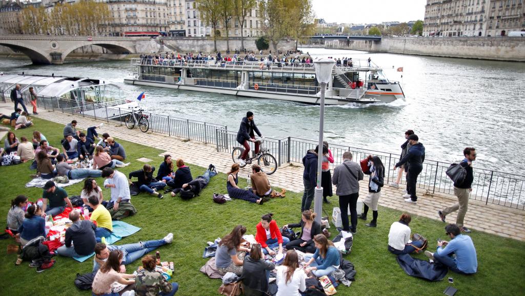 Inauguração no novo parque urbano "Rives de Seine", em Paris.