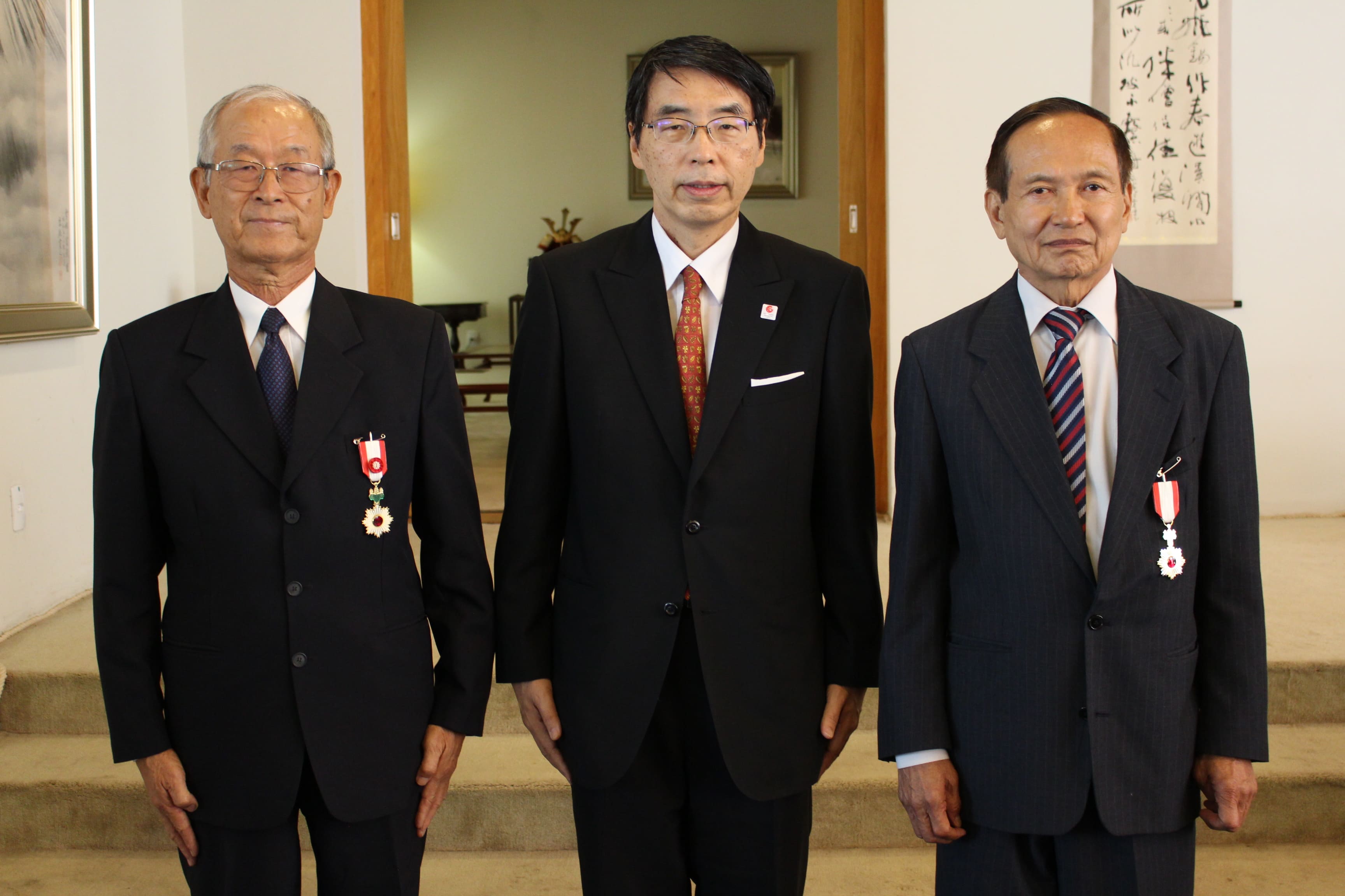 Shibata, Embaixador Yamada e Suguino