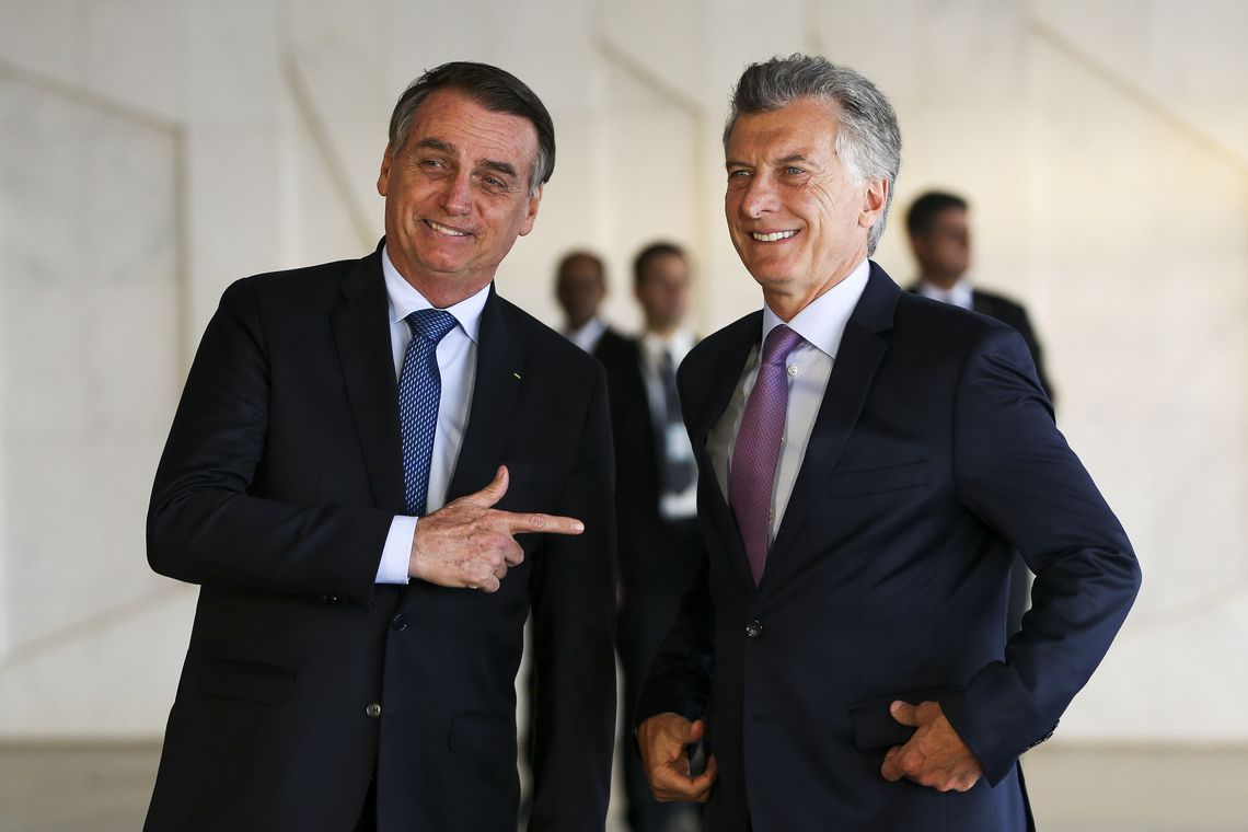 O presidente Jair Bolsonaro recebe o presidente da Argentina, Mauricio Macri, para almoço no Palácio do Itamaraty (Marcelo Camargo/Agência Brasil)