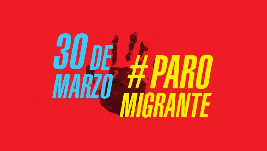 Cartaz chamando os imigrantes na Argentina para uma mobilização que exige a revogação do decreto que endurece a Lei de Imigrações no país.